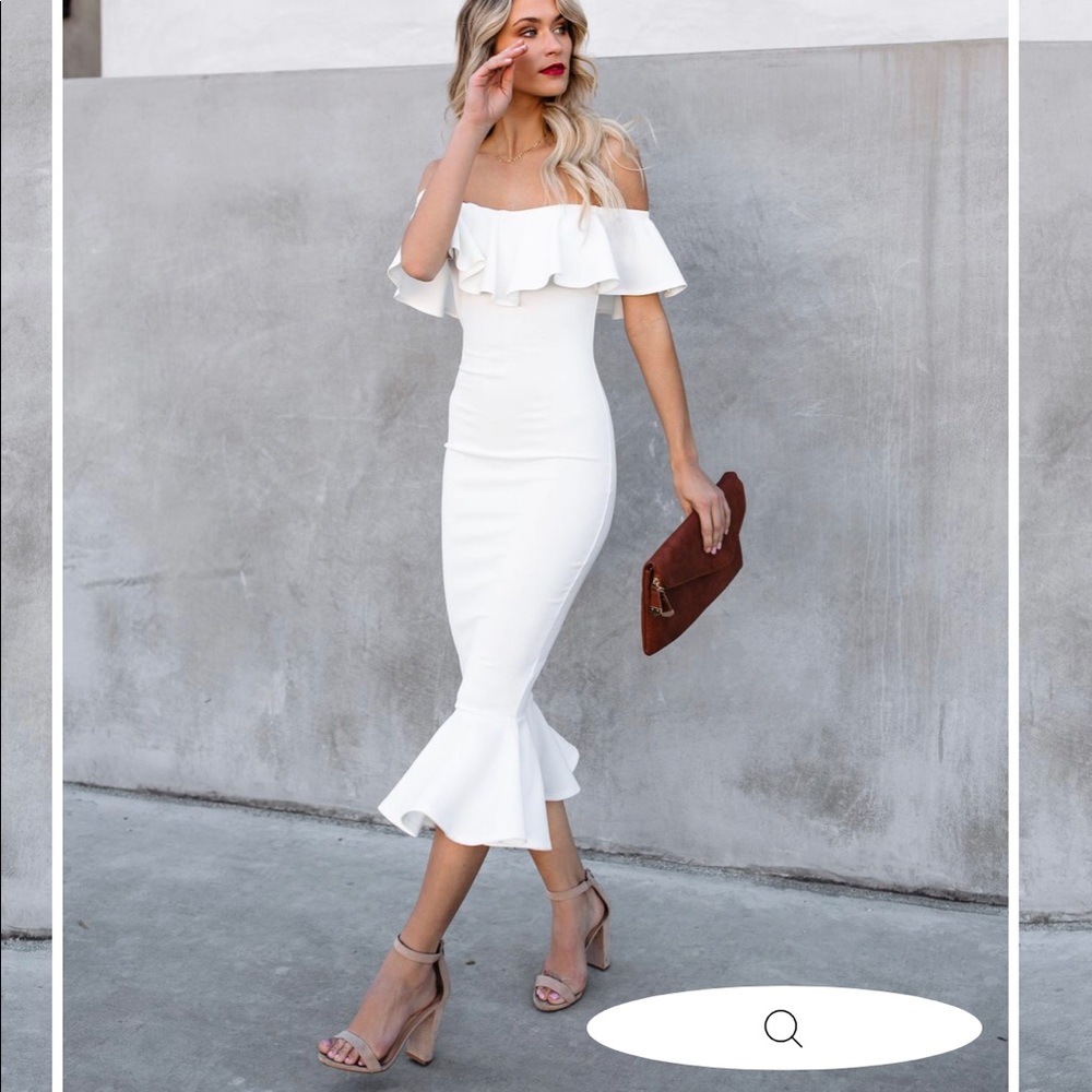 VICI Havana Ruffle Midi Dress